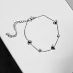 Silver bracelet with heart