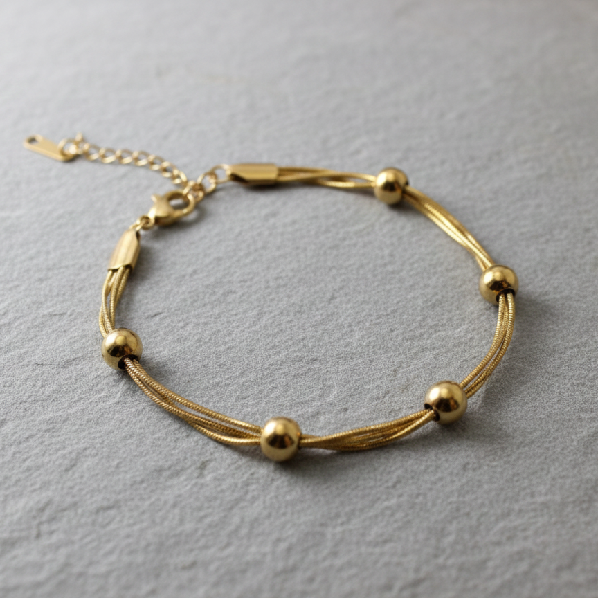 Nora — Multi-Chain Beaded Bracelet