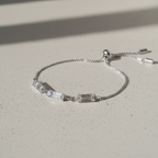 Silver bracelet with Rhinestone Stainless steel
