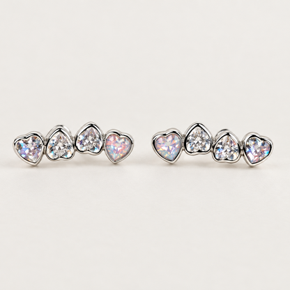 Love's Light — Heart Stud Earrings