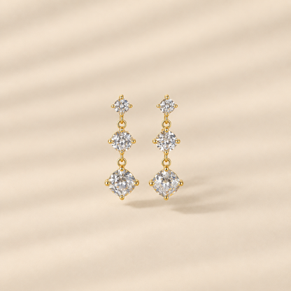 Born to Dazzle — Round Cut Dangle Earrings