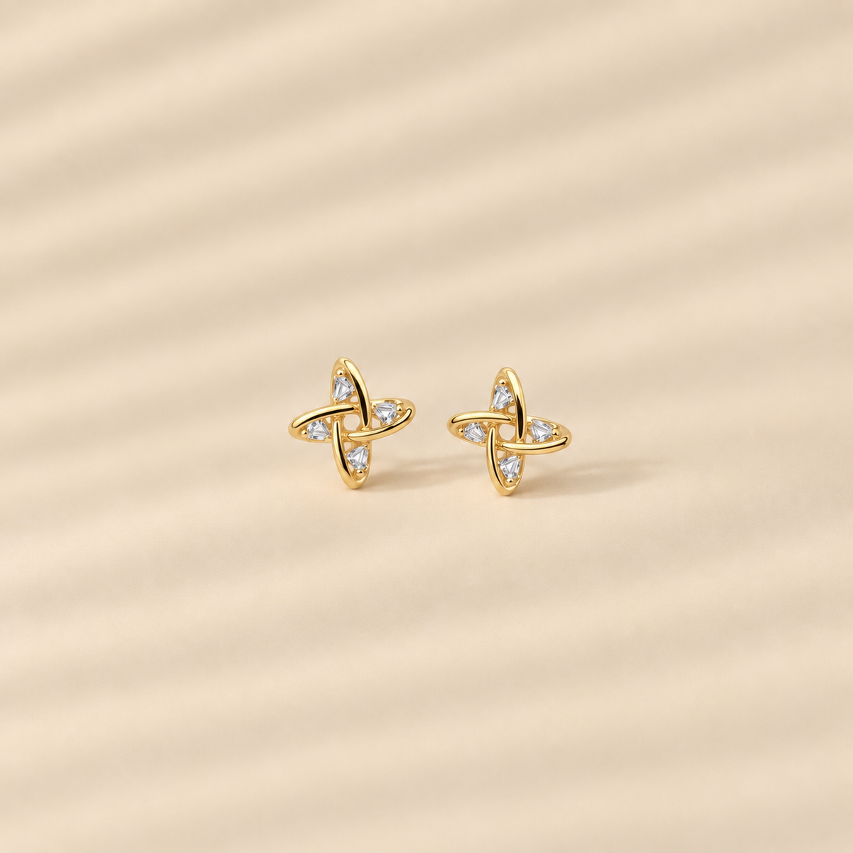 Stellar — Sterling Silver Knot Stud Earrings