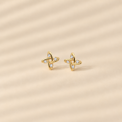 Stellar — Sterling Silver Knot Stud Earrings