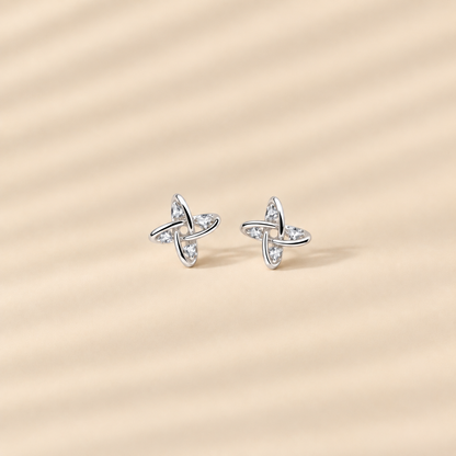 Stellar — Sterling Silver Knot Stud Earrings