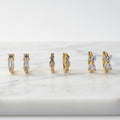 Trinity — Set of Three Huggie Earrings
