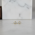 Barely there — Round Cut Stud Earrings