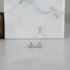 Barely there — Round Cut Stud Earrings