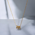 Sterling Silver Gold charm necklace