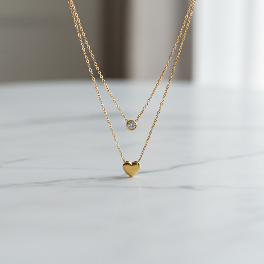 Heart Layered necklace