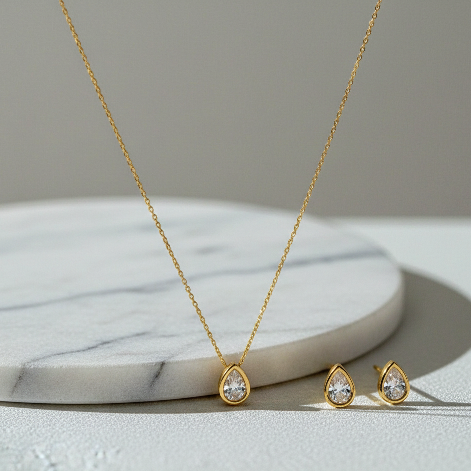 The Aura Set: Pear Cut Radiance