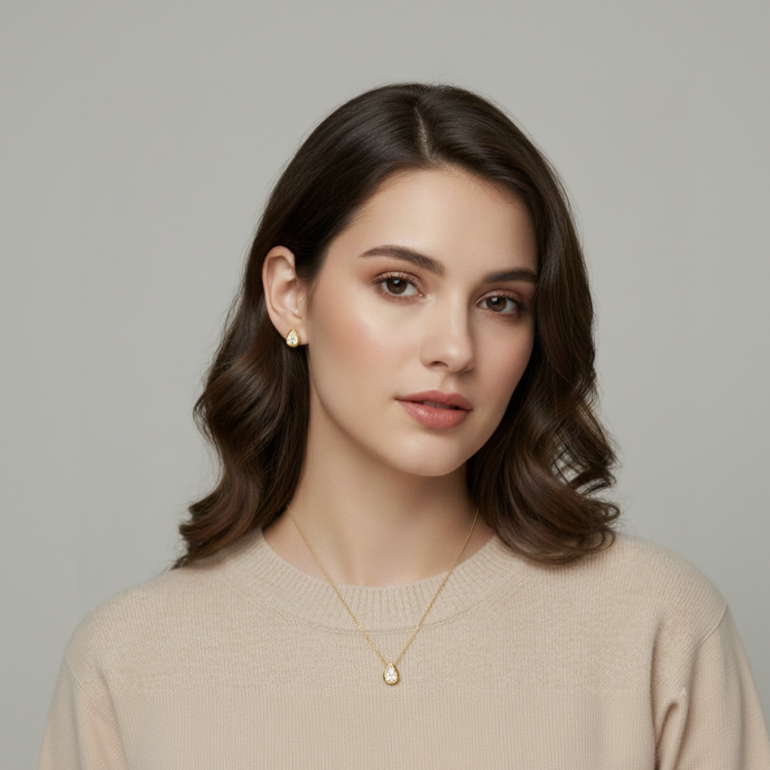 The Aura Set: Pear Cut Radiance