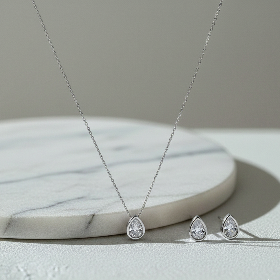 The Aura Set: Pear Cut Radiance