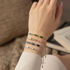 Evermore — Emerald Cut Pull-Tie Bracelet